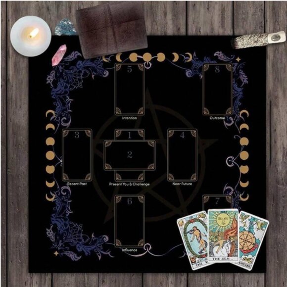 Moon Phases Celtic Cross Tarot Cloth Tapestry NWT - Picture 2 of 3